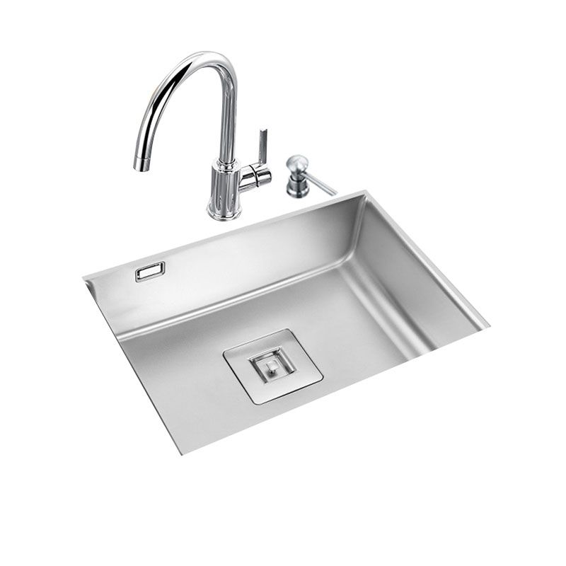 Modern Workstation Sink Stainless Faucet and Steel Basket Strainer Kitchen Sink Clearhalo 'Home Improvement' 'home_improvement' 'home_improvement_kitchen_sinks' 'Kitchen Remodel & Kitchen Fixtures' 'Kitchen Sinks & Faucet Components' 'Kitchen Sinks' 'kitchen_sinks' 1200x1200_199eb12c-9fde-4d28-ab19-4865e075873f
