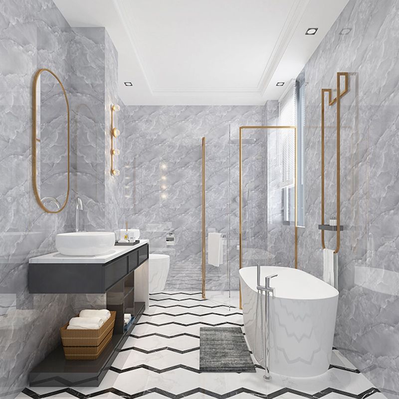 Modern Marbling Single Tile Waterproof Backsplash Rectangular Wall Tile Clearhalo 'Flooring 'Home Improvement' 'home_improvement' 'home_improvement_peel_stick_blacksplash' 'Peel & Stick Backsplash Tile' 'peel_stick_blacksplash' 'Walls & Ceilings' Walls and Ceiling' 1200x1200_19a0a65d-825d-48e4-b9ee-89e53421d6bf