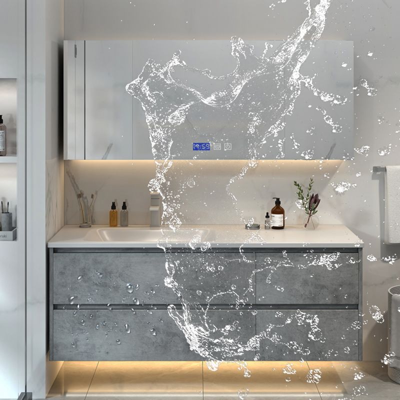 Wall Mount Sink Included Sink Vanity with Mirror Faucet for Bathroom Clearhalo 'Bathroom Remodel & Bathroom Fixtures' 'Bathroom Vanities' 'bathroom_vanities' 'Home Improvement' 'home_improvement' 'home_improvement_bathroom_vanities' 1200x1200_19d26b4c-4a3e-49cc-9511-2c9f52eb6849