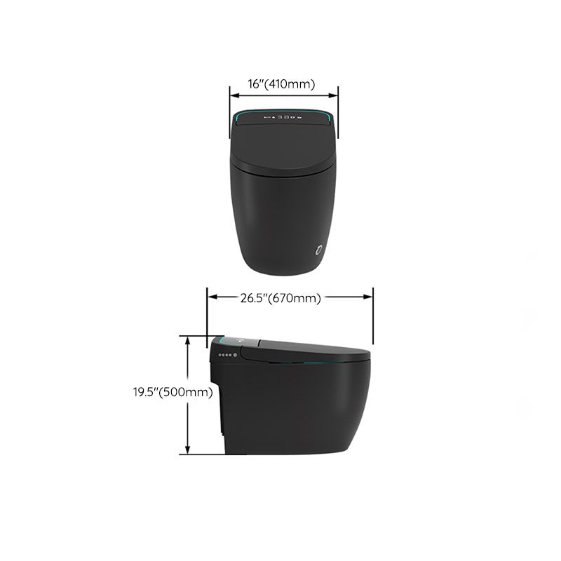 19.68" H Electronic Elongated Toilet Floor Standing Bidet in Black Clearhalo 'Bathroom Remodel & Bathroom Fixtures' 'Bidets' 'Home Improvement' 'home_improvement' 'home_improvement_bidets' 'Toilets & Bidets' 1200x1200_19d320c0-4dc1-41f5-b74c-bbdcab9d3e95