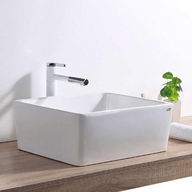 Contemporary Bathroom Sink Pop-Up Drain Porcelain Rectangular Vessel Lavatory Sink Clearhalo 'Bathroom Remodel & Bathroom Fixtures' 'Bathroom Sinks & Faucet Components' 'Bathroom Sinks' 'bathroom_sink' 'Home Improvement' 'home_improvement' 'home_improvement_bathroom_sink' 1200x1200_19d4c296-4436-4c27-8421-e4b49ac0bb48