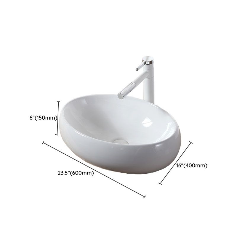 Modern Vessel Bathroom Sink Rectangular Porcelain Drain Vessel Sink(Not Included Faucet) Clearhalo 'Bathroom Remodel & Bathroom Fixtures' 'Bathroom Sinks & Faucet Components' 'Bathroom Sinks' 'bathroom_sink' 'Home Improvement' 'home_improvement' 'home_improvement_bathroom_sink' 1200x1200_1a265e1b-1fc6-4e7e-b174-5ff8c2dff1f0