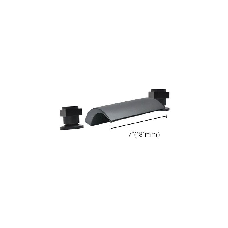 Modern Waterfall Spout Tub Faucet Bathroom Low Arc Bathtub Faucet Clearhalo 'Bathroom Remodel & Bathroom Fixtures' 'Bathtub Faucets' 'bathtub_faucets' 'Home Improvement' 'home_improvement' 'home_improvement_bathtub_faucets' 1200x1200_1a2dcc35-62e4-4b68-a562-05937a153bc3