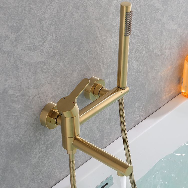 Wall Mounted Bathroom Faucet Contemporary Style Swivel Bathroom Faucet Clearhalo 'Bathroom Remodel & Bathroom Fixtures' 'Bathtub Faucets' 'bathtub_faucets' 'Home Improvement' 'home_improvement' 'home_improvement_bathtub_faucets' 1200x1200_1a39d4a4-6261-40e6-869d-2f7472fe681e