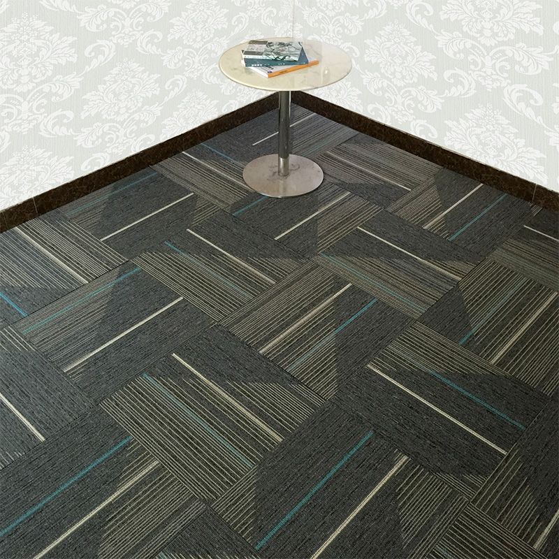 Dark Color Level Loop Carpet Tile Non-Skid Self Adhesive Indoor Office Carpet Tiles Clearhalo 'Carpet Tiles & Carpet Squares' 'carpet_tiles_carpet_squares' 'Flooring 'Home Improvement' 'home_improvement' 'home_improvement_carpet_tiles_carpet_squares' Walls and Ceiling' 1200x1200_1a43a4b7-fcc6-4966-8678-c9a696f992ee