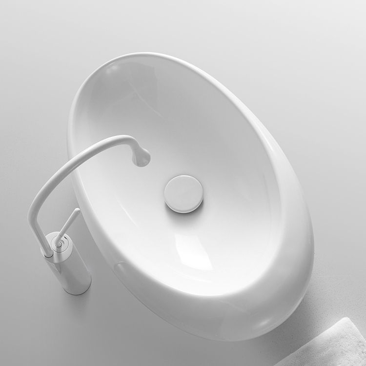 Modern Vessel Bathroom Sink Porcelain Oval Shut-Off Valve Included Vessel Clearhalo 'Bathroom Remodel & Bathroom Fixtures' 'Bathroom Sinks & Faucet Components' 'Bathroom Sinks' 'bathroom_sink' 'Home Improvement' 'home_improvement' 'home_improvement_bathroom_sink' 1200x1200_1a460e6b-e4ec-4377-8a8f-d3fd1abe5ca2