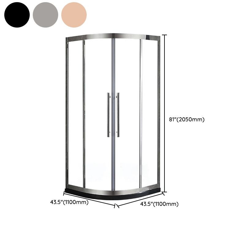 Stainless Steel Shower Stall Clear Tempered Glass Shower Stall Clearhalo 'Bathroom Remodel & Bathroom Fixtures' 'Home Improvement' 'home_improvement' 'home_improvement_shower_stalls_enclosures' 'Shower Stalls & Enclosures' 'shower_stalls_enclosures' 'Showers & Bathtubs' 1200x1200_1a4eedbd-eca8-4d3f-8a3d-3064af49790a