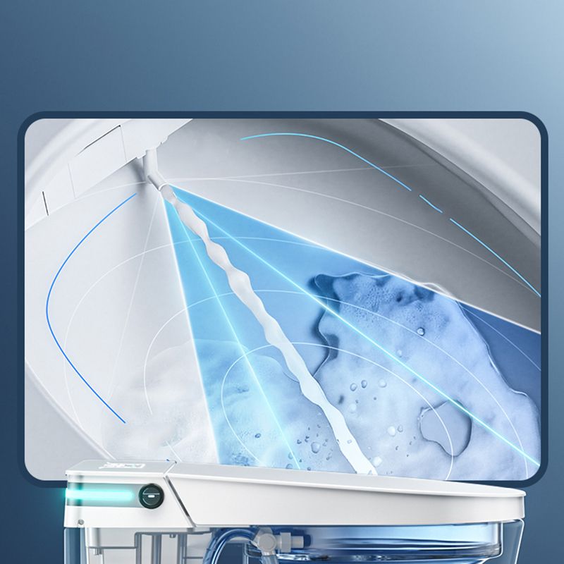 Modern Wall Mounted Flush Toilet with Slow Close Seat and Heated Seat in White Clearhalo 'Bathroom Remodel & Bathroom Fixtures' 'Bidets' 'Home Improvement' 'home_improvement' 'home_improvement_bidets' 'Toilets & Bidets' 1200x1200_1a58c404-293f-4103-b2e4-ca7a2a2b6c23