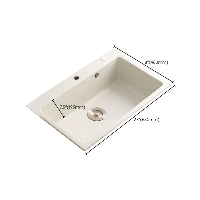 Beige Granite Kitchen Sink with Basket Strainer 2 Holes Sink Clearhalo 'Home Improvement' 'home_improvement' 'home_improvement_kitchen_sinks' 'Kitchen Remodel & Kitchen Fixtures' 'Kitchen Sinks & Faucet Components' 'Kitchen Sinks' 'kitchen_sinks' 1200x1200_1a5cdd07-9f48-402e-a5a8-dbc7ed76b4d1