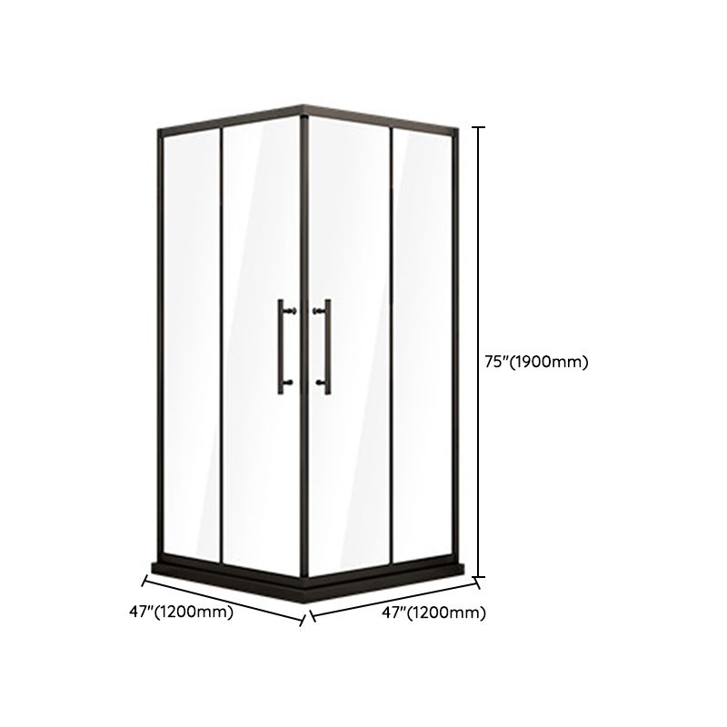 Double Sliding Stainless Steel Shower Enclosure Framed Clear Shower Stall Clearhalo 'Bathroom Remodel & Bathroom Fixtures' 'Home Improvement' 'home_improvement' 'home_improvement_shower_stalls_enclosures' 'Shower Stalls & Enclosures' 'shower_stalls_enclosures' 'Showers & Bathtubs' 1200x1200_1a674a6a-72f1-40d1-9c08-3c76c666e4d2