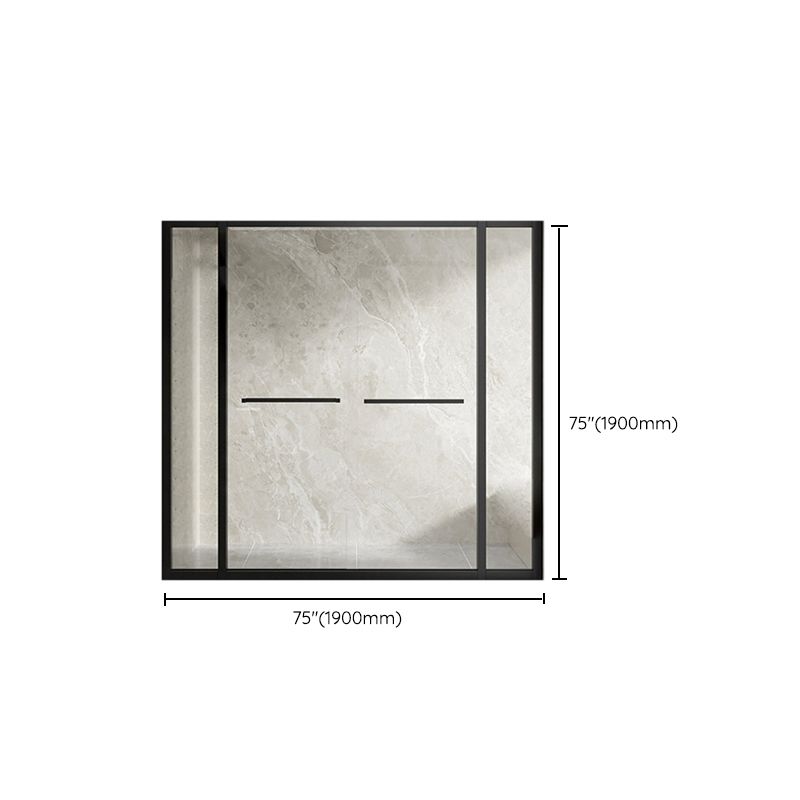 Semi Frameless Double Sliding Shower Door Clear Glass Shower Screen Clearhalo 'Bathroom Remodel & Bathroom Fixtures' 'Home Improvement' 'home_improvement' 'home_improvement_shower_tub_doors' 'Shower and Tub Doors' 'shower_tub_doors' 'Showers & Bathtubs' 1200x1200_1a797cc8-ac00-491a-9066-ea05784134d1