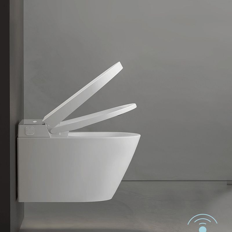 Modern Wall Hung Toilet Bowl Polished Finish Toilet with Heated Seat Clearhalo 'Bathroom Remodel & Bathroom Fixtures' 'Home Improvement' 'home_improvement' 'home_improvement_toilets' 'Toilets & Bidets' 'Toilets' 1200x1200_1a88bc14-45e3-4b19-95ac-f32a14f1306d