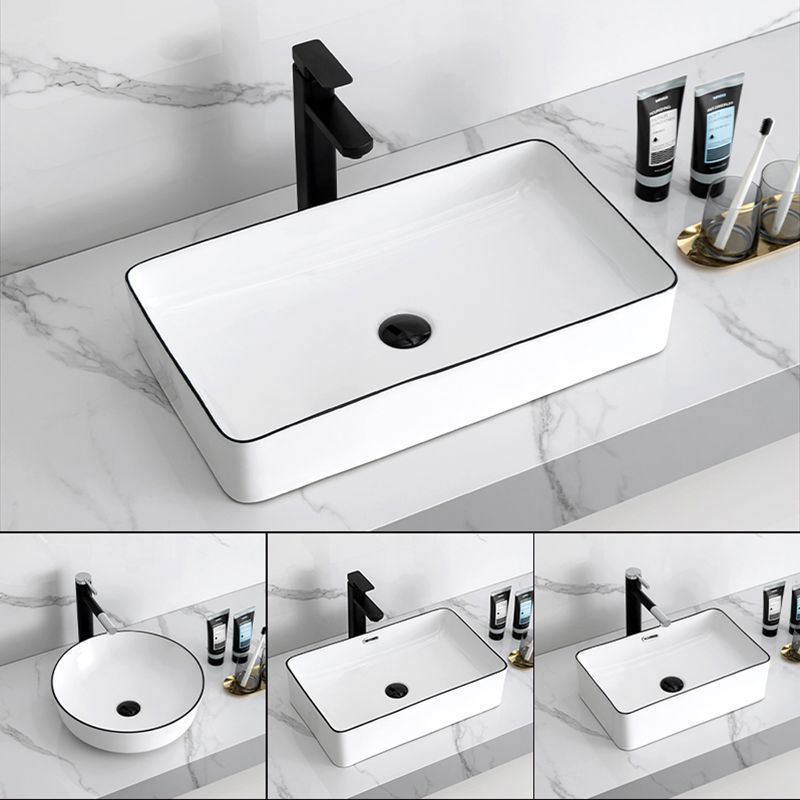 Modern Trough Bathroom Sink Round Trough Bathroom Sink with Basin Clearhalo 'Bathroom Remodel & Bathroom Fixtures' 'Bathroom Sinks & Faucet Components' 'Bathroom Sinks' 'bathroom_sink' 'Home Improvement' 'home_improvement' 'home_improvement_bathroom_sink' 1200x1200_1a89528a-4ecb-4a61-b8fd-760d827e30b4
