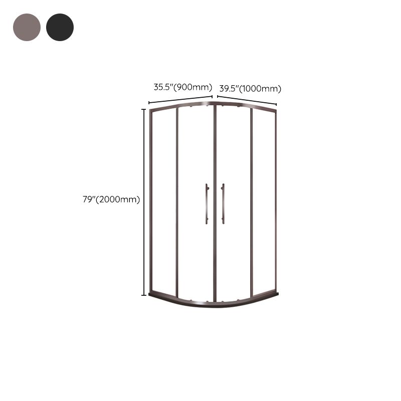 Framed Clear Shower Doors Double Sliding Tempered Shower Bath Door Clearhalo 'Bathroom Remodel & Bathroom Fixtures' 'Home Improvement' 'home_improvement' 'home_improvement_shower_tub_doors' 'Shower and Tub Doors' 'shower_tub_doors' 'Showers & Bathtubs' 1200x1200_1a9eefc3-2438-4079-a7a0-8e1fad20cf38