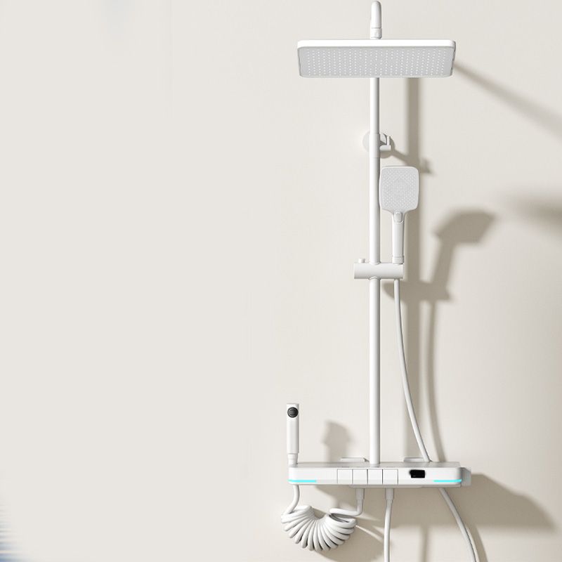 Shower Set Slide Bar Included Pure Color Wall Mounted Shower Head Combo Clearhalo 'Bathroom Remodel & Bathroom Fixtures' 'Home Improvement' 'home_improvement' 'home_improvement_shower_faucets' 'Shower Faucets & Systems' 'shower_faucets' 'Showers & Bathtubs Plumbing' 'Showers & Bathtubs' 1200x1200_1ab88a1f-95e3-4f7d-bf1c-9e2a2f99ca83