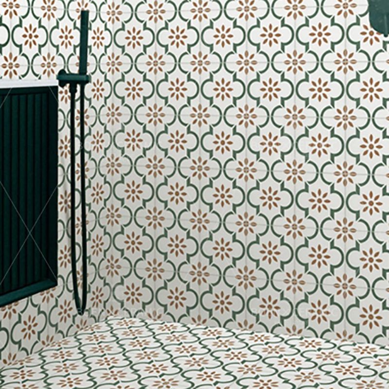 Modern Style Waterproof Floor Tile Moroccan Pattern Straight Edge Square Floor Tile Clearhalo 'Floor Tiles & Wall Tiles' 'floor_tiles_wall_tiles' 'Flooring 'Home Improvement' 'home_improvement' 'home_improvement_floor_tiles_wall_tiles' Walls and Ceiling' 1200x1200_1abf8e72-ad52-4565-8678-b72b3f910c6b
