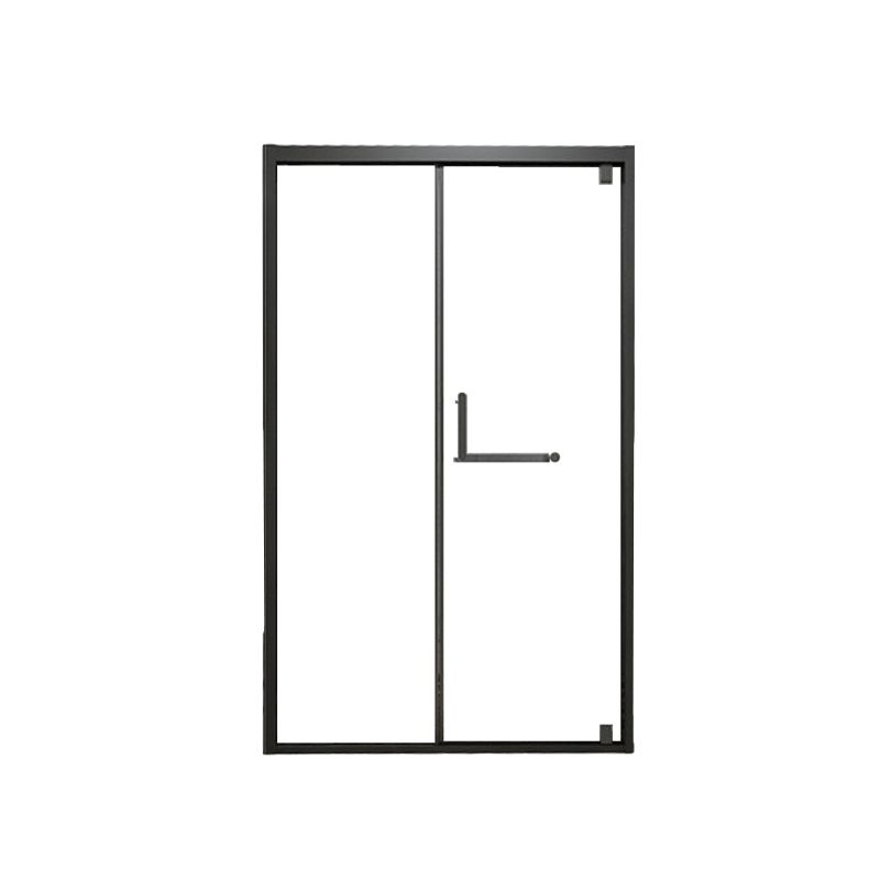 Glass and Metal Shower Bath Door Simple One-Line Shower Door Clearhalo 'Bathroom Remodel & Bathroom Fixtures' 'Home Improvement' 'home_improvement' 'home_improvement_shower_tub_doors' 'Shower and Tub Doors' 'shower_tub_doors' 'Showers & Bathtubs' 1200x1200_1aca9316-bdaf-48b6-bc44-ea206a136457