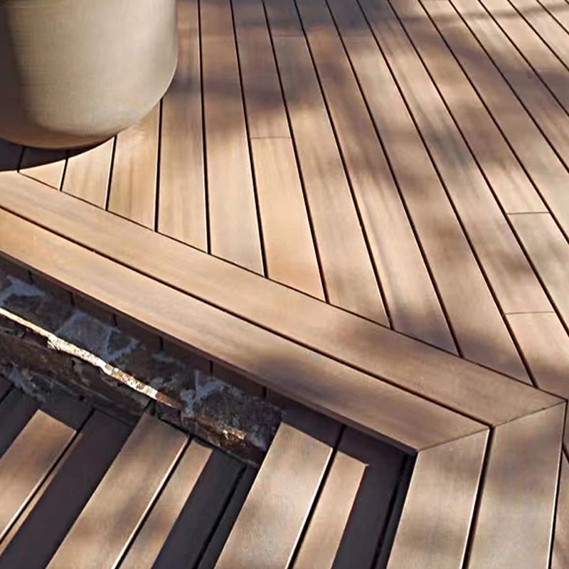 Contemporary Hardwood Deck Tiles Wire brushed Nail Tile Flooring Clearhalo 'Flooring 'Hardwood Flooring' 'hardwood_flooring' 'Home Improvement' 'home_improvement' 'home_improvement_hardwood_flooring' Walls and Ceiling' 1200x1200_1afd32f6-3885-4600-b508-782463979fdb