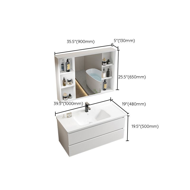 Modern Wood Sink Vanity Wood Wall Mount Faucet Included Bathroom Vanity Set Clearhalo 'Bathroom Remodel & Bathroom Fixtures' 'Bathroom Vanities' 'bathroom_vanities' 'Home Improvement' 'home_improvement' 'home_improvement_bathroom_vanities' 1200x1200_1b0fb1c4-e08a-4b92-b7b8-e1f51c2b3428