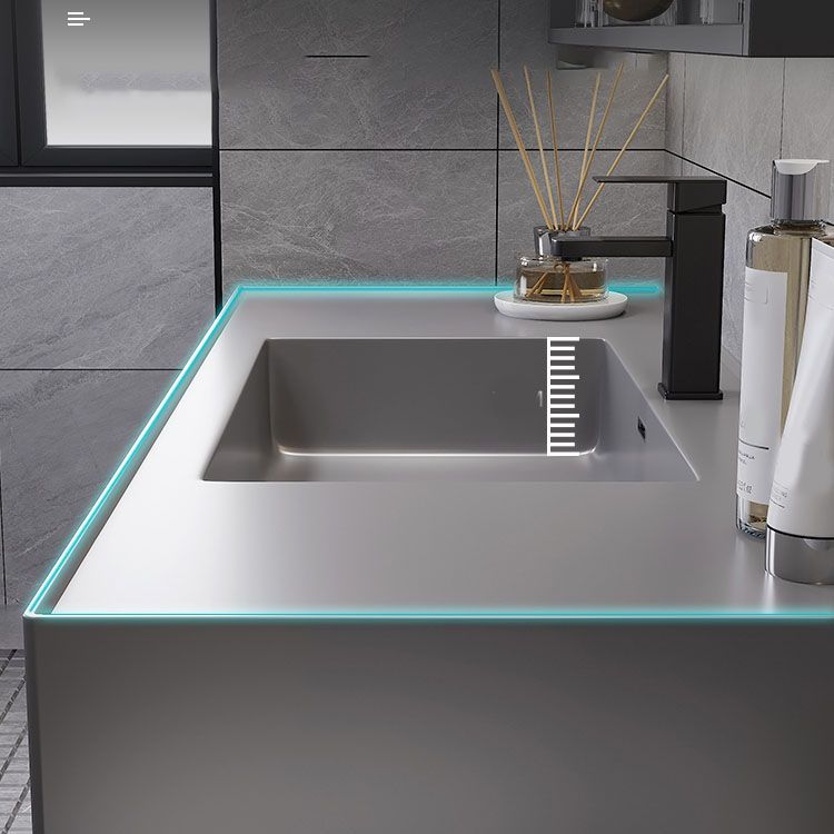 Grey Modern Wood Wall Mounted Standard Bathroom Vanity Set with Sink Clearhalo 'Bathroom Remodel & Bathroom Fixtures' 'Bathroom Vanities' 'bathroom_vanities' 'Home Improvement' 'home_improvement' 'home_improvement_bathroom_vanities' 1200x1200_1b26cb3c-a562-4951-9349-45956e7d0cd0