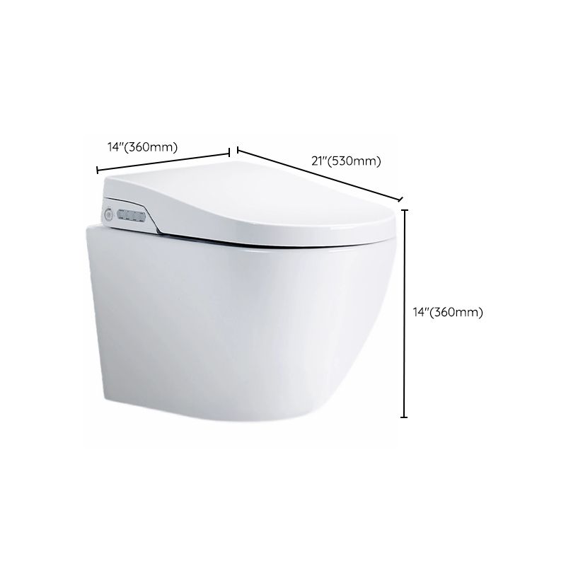 Modern Wall Hung Toilet Set with Temperature Control and Heated Seat Clearhalo 'Bathroom Remodel & Bathroom Fixtures' 'Bidets' 'Home Improvement' 'home_improvement' 'home_improvement_bidets' 'Toilets & Bidets' 1200x1200_1b313392-66f0-40f9-a76b-b771c94aafab