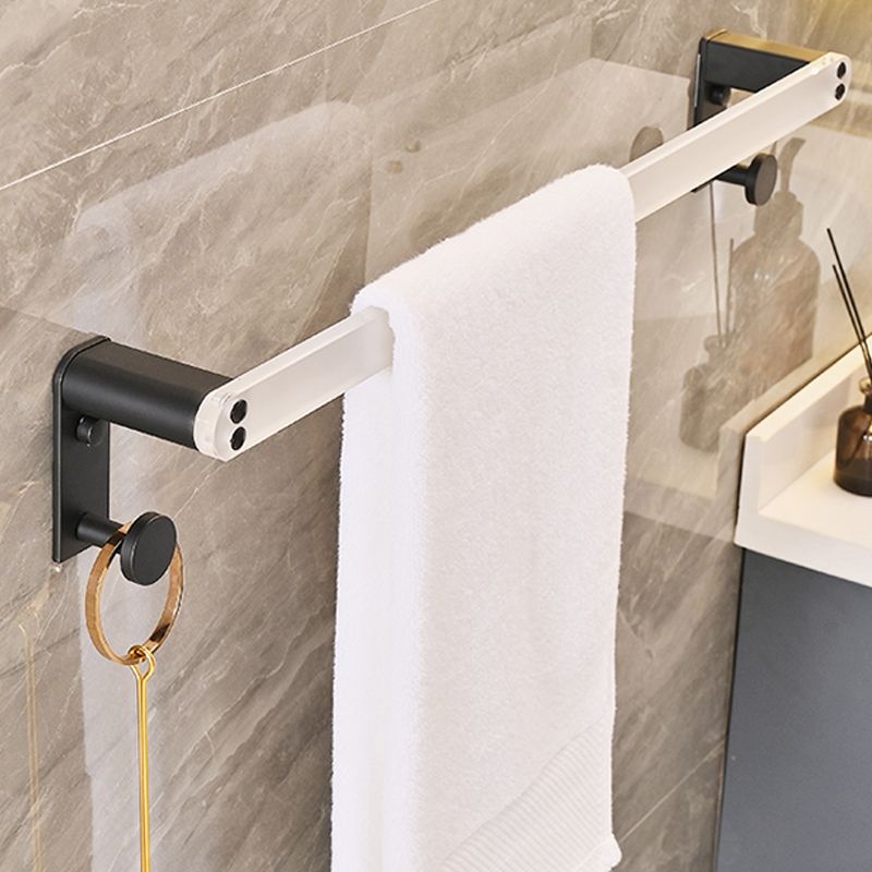 Contemporary Aluminum& Acrylic Bath Hardware Set Bathroom Accessory Kit Clearhalo 'Bathroom Hardware Sets' 'Bathroom Hardware' 'Bathroom Remodel & Bathroom Fixtures' 'bathroom_hardware_sets' 'Home Improvement' 'home_improvement' 'home_improvement_bathroom_hardware_sets' 1200x1200_1b3a095b-b20c-45a8-ad86-3f75107858f7