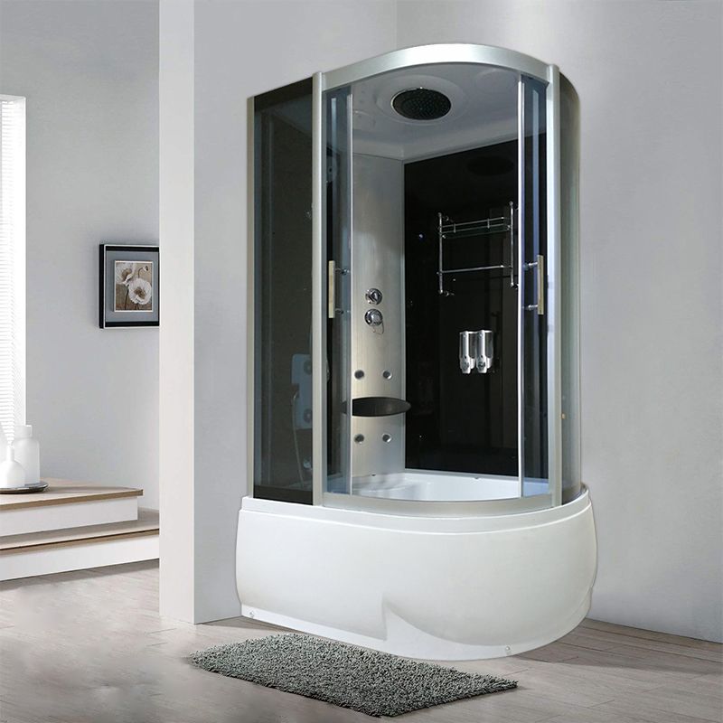 Double Sliding Tub & Shower Kit Home Tempered Glass Tub & Shower Kit Clearhalo 'Bathroom Remodel & Bathroom Fixtures' 'Home Improvement' 'home_improvement' 'home_improvement_shower_stalls_enclosures' 'Shower Stalls & Enclosures' 'shower_stalls_enclosures' 'Showers & Bathtubs' 1200x1200_1b46216b-75f8-4480-a6d2-f69980457f92
