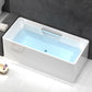 Modern Rectangular Bath Tub Bathroom Soaking with Center Drain Tub Clearhalo 'Bathroom Remodel & Bathroom Fixtures' 'Bathtubs' 'Home Improvement' 'home_improvement' 'home_improvement_bathtubs' 'Showers & Bathtubs' 1200x1200_1b48f63c-2339-4f8d-b72d-7d229742a859