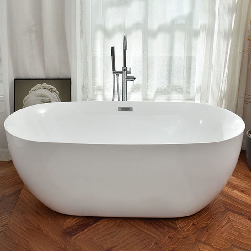 Freestanding Acrylic Bathtub White Modern Center Back to Wall Bath Clearhalo 'Bathroom Remodel & Bathroom Fixtures' 'Bathtubs' 'Home Improvement' 'home_improvement' 'home_improvement_bathtubs' 'Showers & Bathtubs' 1200x1200_1b5fc16d-64fe-42da-bb74-c0f3906f46d5