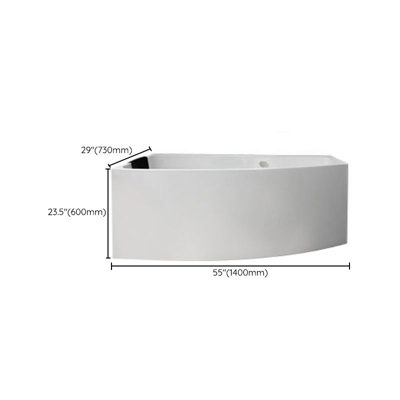 White Corner Bath Freestanding Acrylic Soaking Modern Bathtub Clearhalo 'Bathroom Remodel & Bathroom Fixtures' 'Bathtubs' 'Home Improvement' 'home_improvement' 'home_improvement_bathtubs' 'Showers & Bathtubs' 1200x1200_1b63266b-8255-4c81-8b41-0701ea1c88d9