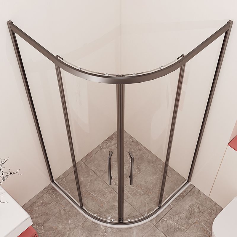 Framed Clear Shower Doors Double Sliding Tempered Shower Bath Door Clearhalo 'Bathroom Remodel & Bathroom Fixtures' 'Home Improvement' 'home_improvement' 'home_improvement_shower_tub_doors' 'Shower and Tub Doors' 'shower_tub_doors' 'Showers & Bathtubs' 1200x1200_1b6cec25-7370-4eac-b45b-bed8183f93cf