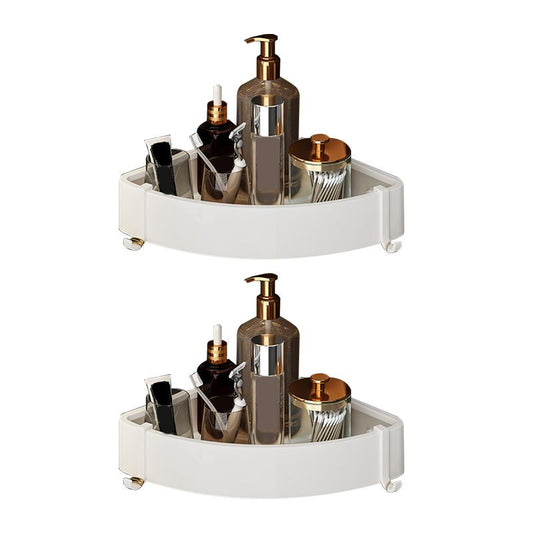 Modern White Finish Bathroom Accessory Set with Bath Shelf/Towel Bar/Robe Hooks Clearhalo 'Bathroom Hardware Sets' 'Bathroom Hardware' 'Bathroom Remodel & Bathroom Fixtures' 'bathroom_hardware_sets' 'Home Improvement' 'home_improvement' 'home_improvement_bathroom_hardware_sets' 1200x1200_1b7f79bb-8b75-47d5-b9bc-14612727b1ab