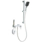 Adjustable Spray Pattern Shower System Wall Mounted White Lever Handle Shower System Clearhalo 'Bathroom Remodel & Bathroom Fixtures' 'Home Improvement' 'home_improvement' 'home_improvement_shower_faucets' 'Shower Faucets & Systems' 'shower_faucets' 'Showers & Bathtubs Plumbing' 'Showers & Bathtubs' 1200x1200_1b8c8df6-274b-48bc-87fd-36302873dad8