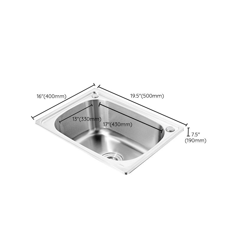Modern Style Kitchen Sink Dirt Resistant Drop-In Kitchen Sink with Drain Assembly Clearhalo 'Home Improvement' 'home_improvement' 'home_improvement_kitchen_sinks' 'Kitchen Remodel & Kitchen Fixtures' 'Kitchen Sinks & Faucet Components' 'Kitchen Sinks' 'kitchen_sinks' 1200x1200_1b8fe1cc-49a1-400a-b783-22cc31aa5f82