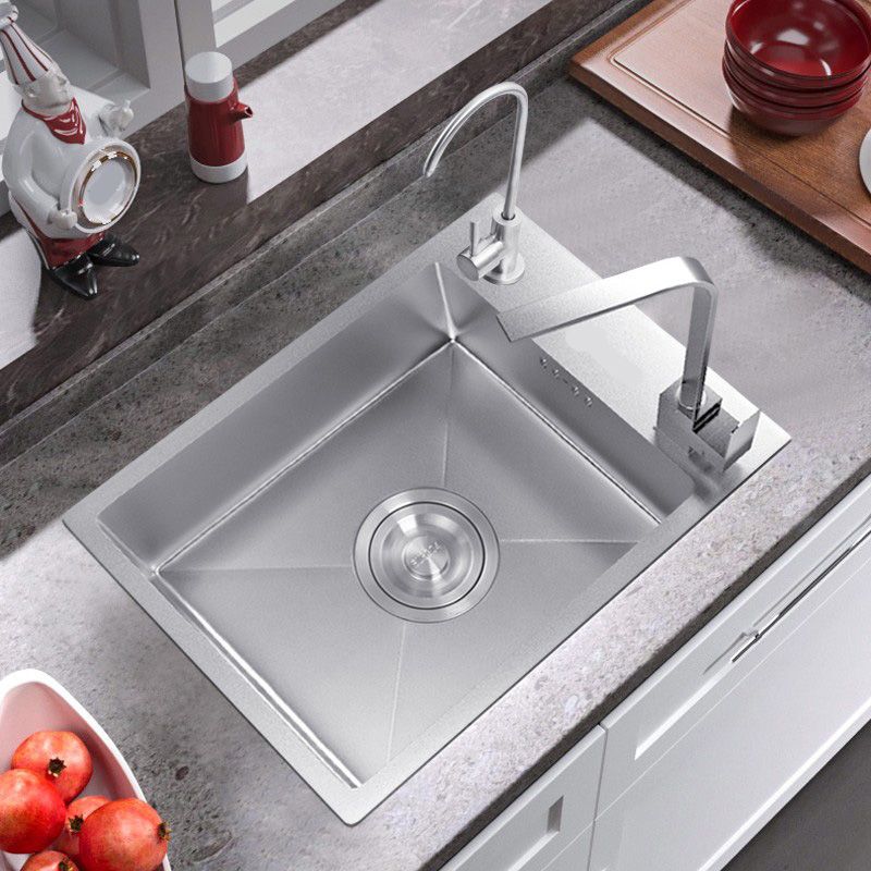 Modern Style Kitchen Sink Stainless Steel Drop-In Kitchen Sink Clearhalo 'Home Improvement' 'home_improvement' 'home_improvement_kitchen_sinks' 'Kitchen Remodel & Kitchen Fixtures' 'Kitchen Sinks & Faucet Components' 'Kitchen Sinks' 'kitchen_sinks' 1200x1200_1ba60de8-6f53-4d06-897d-1b88aae9a4ee