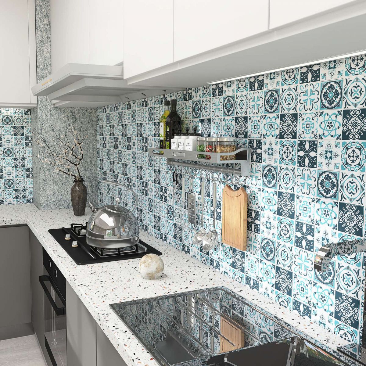 Mosaic Tile Peel and Stick Wall Tile Modern Wallpaper with Waterproof Clearhalo 'Flooring 'Home Improvement' 'home_improvement' 'home_improvement_peel_stick_blacksplash' 'Peel & Stick Backsplash Tile' 'peel_stick_blacksplash' 'Walls & Ceilings' Walls and Ceiling' 1200x1200_1ba8aa59-f7be-438b-8336-7976971270bc