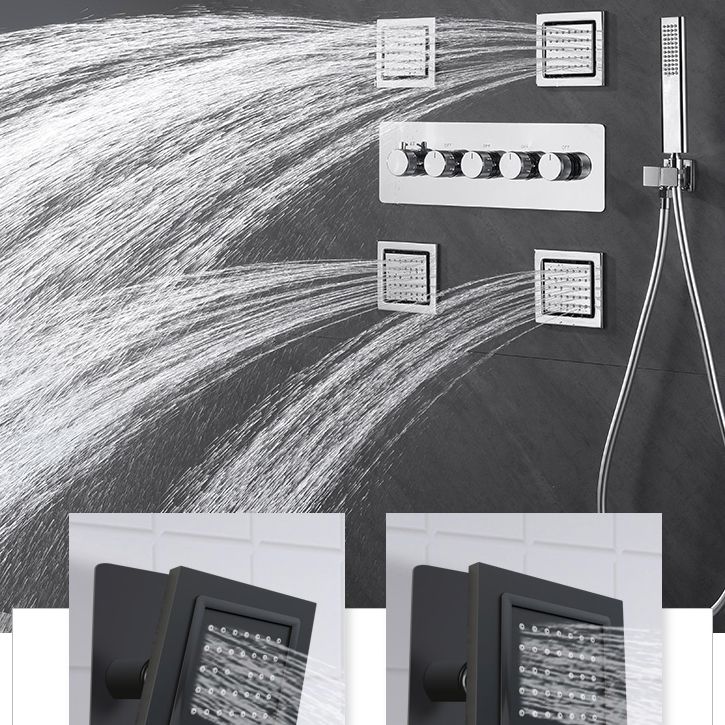 All-copper Concealed Shower Set In-wall Bathroom Minimalist Waterfall Shower Clearhalo 'Bathroom Remodel & Bathroom Fixtures' 'Home Improvement' 'home_improvement' 'home_improvement_shower_faucets' 'Shower Faucets & Systems' 'shower_faucets' 'Showers & Bathtubs Plumbing' 'Showers & Bathtubs' 1200x1200_1bbeea04-c865-469c-82d8-49a337c22c9c