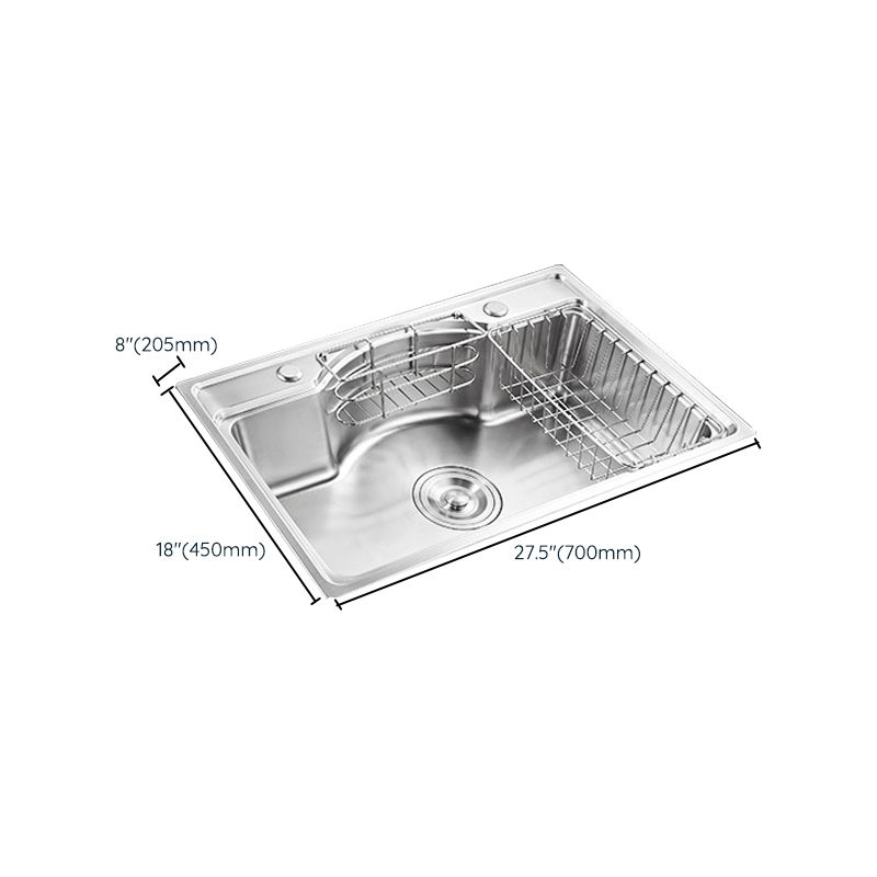 Modern Style Kitchen Sink Dirt Resistant Drop-In Kitchen Sink Clearhalo 'Home Improvement' 'home_improvement' 'home_improvement_kitchen_sinks' 'Kitchen Remodel & Kitchen Fixtures' 'Kitchen Sinks & Faucet Components' 'Kitchen Sinks' 'kitchen_sinks' 1200x1200_1bc048f3-91b9-49ae-9ab1-a5d211624bbd