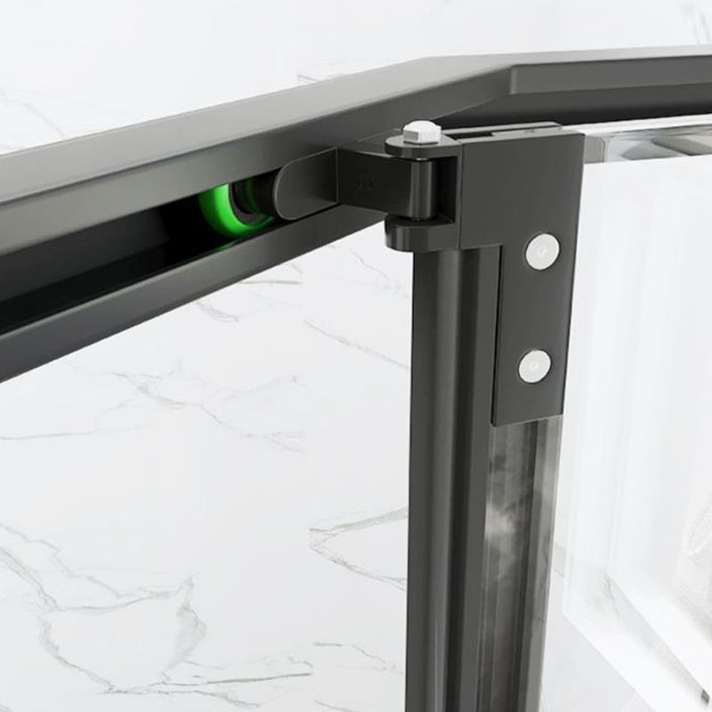 Modern Clear Glass Double Sliding Shower Enclosure Framed Shower Enclosure Clearhalo 'Bathroom Remodel & Bathroom Fixtures' 'Home Improvement' 'home_improvement' 'home_improvement_shower_stalls_enclosures' 'Shower Stalls & Enclosures' 'shower_stalls_enclosures' 'Showers & Bathtubs' 1200x1200_1bc68f91-963a-492f-85f6-e8a4f1258d7d