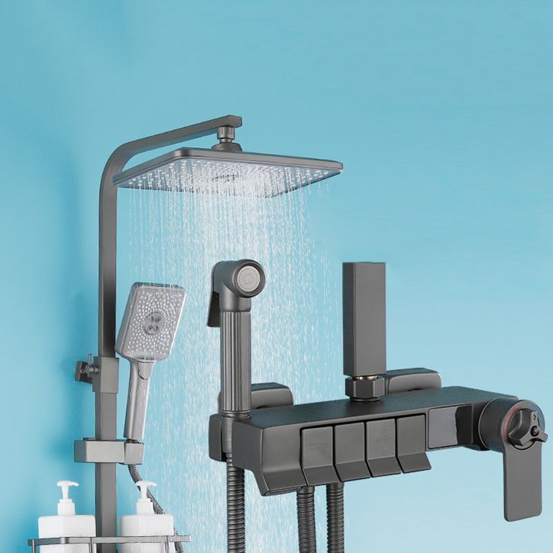 Modern Style Shower System Wall Mounted Spot Resist Handle Lever Shower System Clearhalo 'Bathroom Remodel & Bathroom Fixtures' 'Home Improvement' 'home_improvement' 'home_improvement_shower_faucets' 'Shower Faucets & Systems' 'shower_faucets' 'Showers & Bathtubs Plumbing' 'Showers & Bathtubs' 1200x1200_1bd0217c-6a02-4b4d-8fbf-175a9a12d4f3