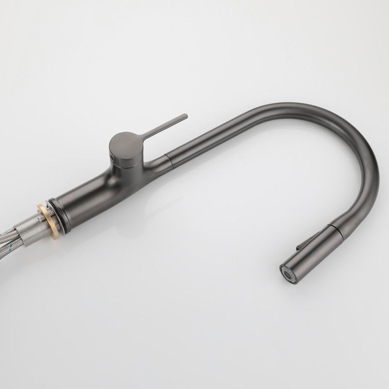 Modern Style Kitchen Faucet Copper Single Handle High Arc Kitchen Faucet Clearhalo 'Home Improvement' 'home_improvement' 'home_improvement_kitchen_faucets' 'Kitchen Faucets' 'Kitchen Remodel & Kitchen Fixtures' 'Kitchen Sinks & Faucet Components' 'kitchen_faucets' 1200x1200_1bdc6a3a-7f93-42b4-8a21-a33b5102c11b