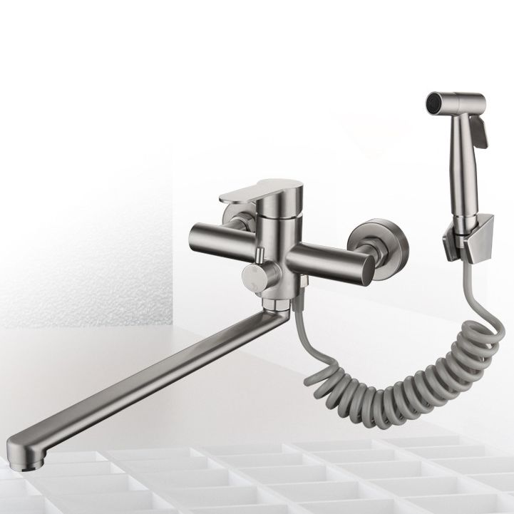 2-Handle 2-Function Water Filler Pull down Kitchen Faucet with Pull out Side Sprayer Clearhalo 'Home Improvement' 'home_improvement' 'home_improvement_kitchen_faucets' 'Kitchen Faucets' 'Kitchen Remodel & Kitchen Fixtures' 'Kitchen Sinks & Faucet Components' 'kitchen_faucets' 1200x1200_1be675dd-e103-4328-9857-1e2776d0391d