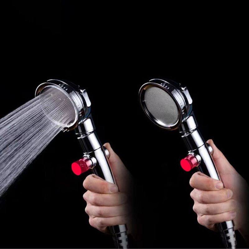 Contemporary 3 Settings Shower Head Combo Round Shower Combo Clearhalo 'Bathroom Remodel & Bathroom Fixtures' 'Home Improvement' 'home_improvement' 'home_improvement_shower_heads' 'Shower Heads' 'shower_heads' 'Showers & Bathtubs Plumbing' 'Showers & Bathtubs' 1200x1200_1bf60e5f-4a39-4837-b4ed-c63bd8abc8e5