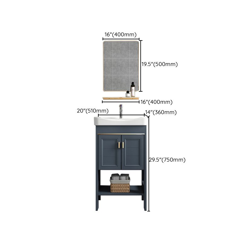 Glam Freestanding Bathroom Sink Vanity Single-Sink Bathroom Vanity Set Clearhalo 'Bathroom Remodel & Bathroom Fixtures' 'Bathroom Vanities' 'bathroom_vanities' 'Home Improvement' 'home_improvement' 'home_improvement_bathroom_vanities' 1200x1200_1c06e0e5-9e86-4dfa-bdc2-579f50320eec