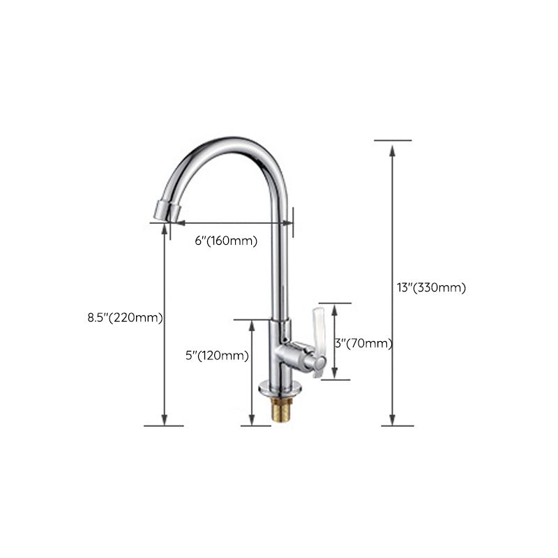 Contemporary Single Handle Faucet Standard Kitchen Faucet Pull down 1-Hold Water Filler Clearhalo 'Home Improvement' 'home_improvement' 'home_improvement_kitchen_faucets' 'Kitchen Faucets' 'Kitchen Remodel & Kitchen Fixtures' 'Kitchen Sinks & Faucet Components' 'kitchen_faucets' 1200x1200_1c100de4-a540-48a6-8709-12605ccd3582
