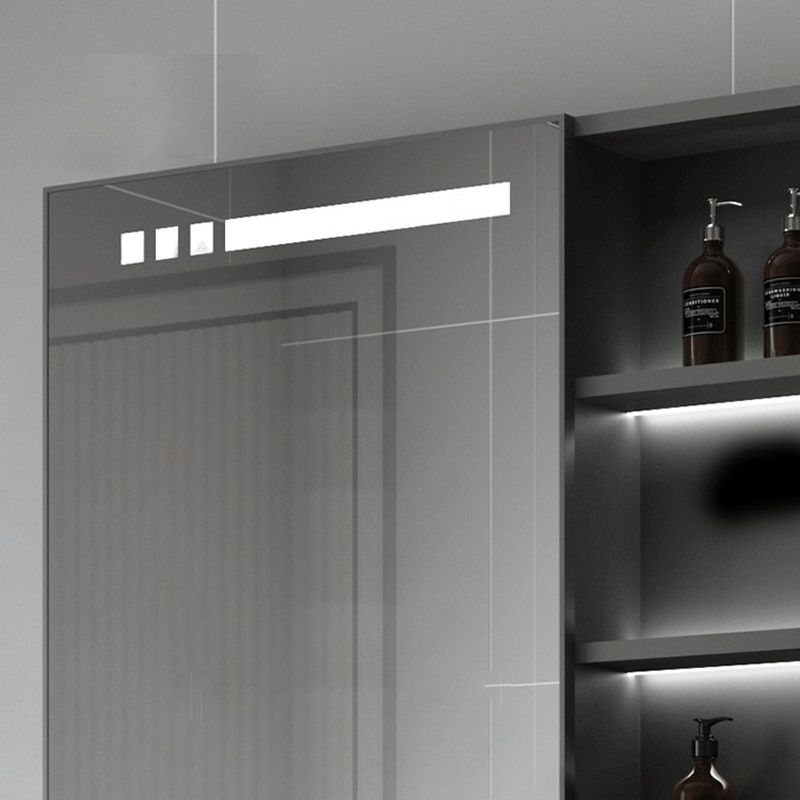 Metal Frame Bath Vanity Mirror Rectangle Wall Mount Single Sink Bathroom Vanity Set Clearhalo 'Bathroom Remodel & Bathroom Fixtures' 'Bathroom Vanities' 'bathroom_vanities' 'Home Improvement' 'home_improvement' 'home_improvement_bathroom_vanities' 1200x1200_1c16d1a3-6b91-41d4-ac31-1c607acf4201