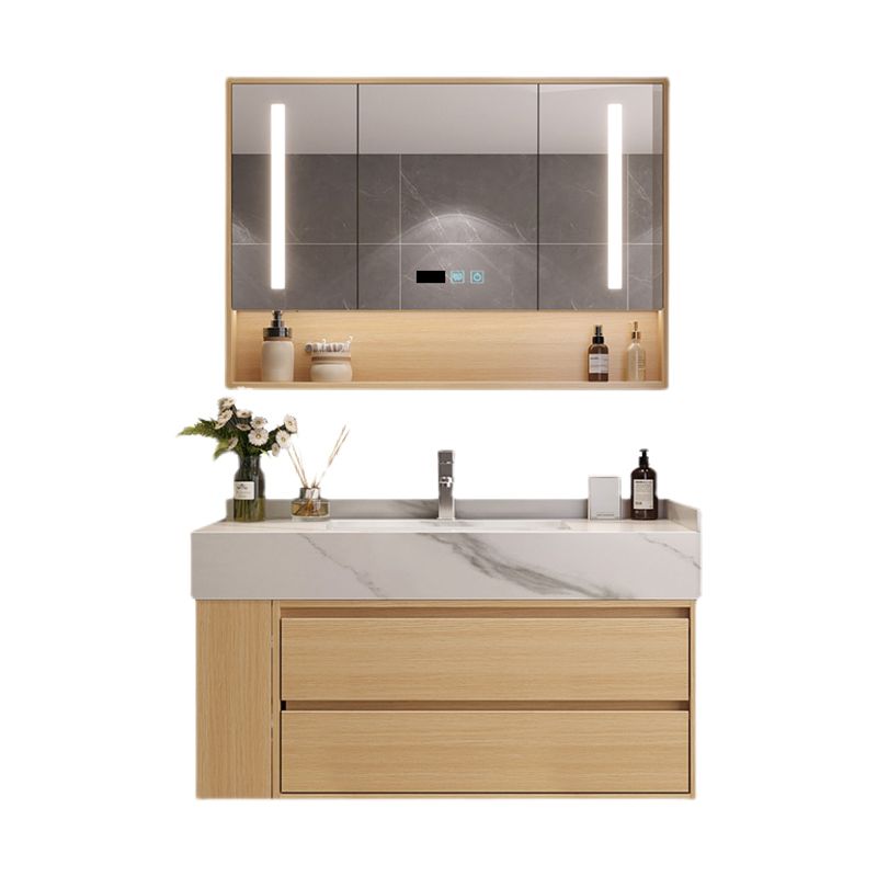 Gorgeous Sink Vanity Wood Wall-Mounted Mirror Cabinet Vanity Cabinet with Storage Shelving Clearhalo 'Bathroom Remodel & Bathroom Fixtures' 'Bathroom Vanities' 'bathroom_vanities' 'Home Improvement' 'home_improvement' 'home_improvement_bathroom_vanities' 1200x1200_1c1bcfa4-7b7b-409f-9557-53f5b8bd206f