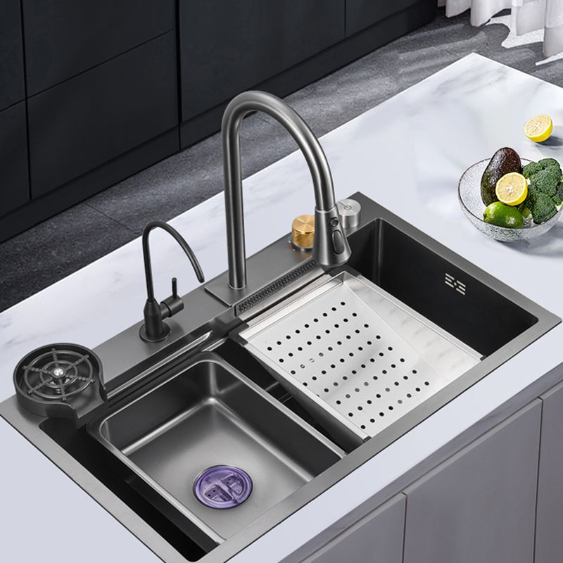 Classic Style Kitchen Sink Corrosion Resistant Kitchen Sink with Drain Assembly Clearhalo 'Home Improvement' 'home_improvement' 'home_improvement_kitchen_sinks' 'Kitchen Remodel & Kitchen Fixtures' 'Kitchen Sinks & Faucet Components' 'Kitchen Sinks' 'kitchen_sinks' 1200x1200_1c1c5e25-212d-4f78-9585-0ef703d19943