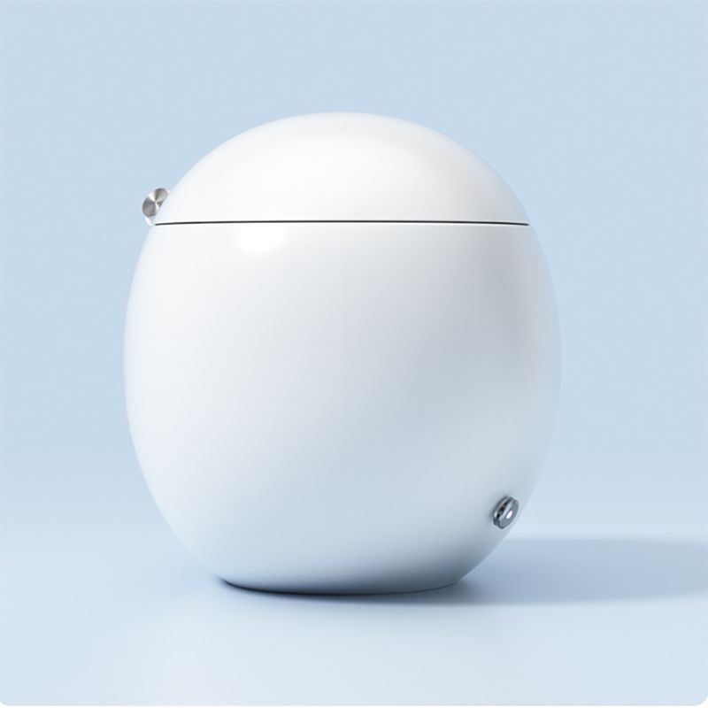 Contemporary White Round Foot Sensor Ceramic Deodorizing Floor Mount Bidet Clearhalo 'Bathroom Remodel & Bathroom Fixtures' 'Bidets' 'Home Improvement' 'home_improvement' 'home_improvement_bidets' 'Toilets & Bidets' 1200x1200_1c57f040-7d3a-4b3c-a960-b08ac68b92dc