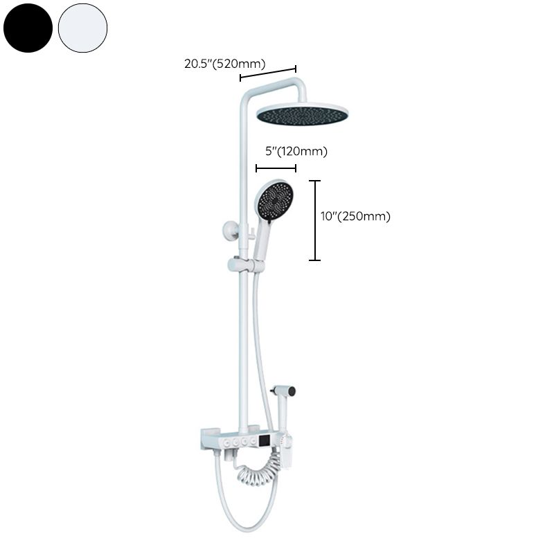 Contemporary Shower System Adjustable Shower Head Slide Bar Wall Mounted Shower Set Clearhalo 'Bathroom Remodel & Bathroom Fixtures' 'Home Improvement' 'home_improvement' 'home_improvement_shower_faucets' 'Shower Faucets & Systems' 'shower_faucets' 'Showers & Bathtubs Plumbing' 'Showers & Bathtubs' 1200x1200_1c805412-b47f-4c6b-82c4-43845877d34c